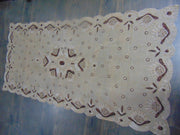 Golden Embroidered  6 seat Dining Table Cover