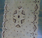 Golden Embroidered  6 seat Dining Table Cover