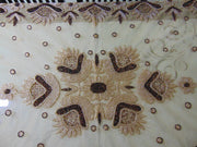 Golden Embroidered  6 seat Dining Table Cover
