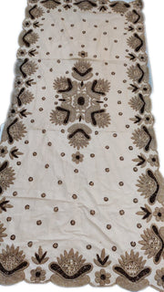 Golden Embroidered  6 seat Dining Table Cover