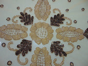 Golden Embroidered Dining 6 seater Table Cover