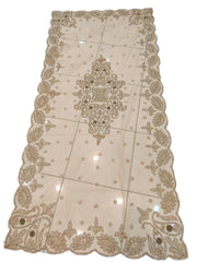Golden Embroidered Dining 6 seater Table Cover