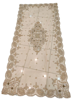 Golden Embroidered Dining 6 seater Table Cover