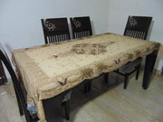 6 seater Golden Embroidered Dining Table Cover