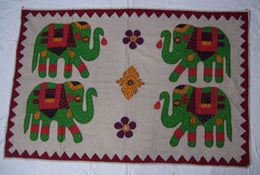 Four Elephant Jogi Table Runner