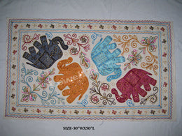 Zari Ari Embroidery Table Runner