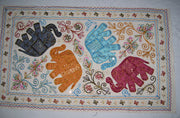 Zari Ari Embroidery Table Runner