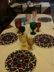 Designer Bead embroidery Coaster Placemat