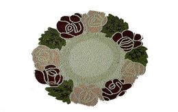FLOWER DESIGN BEADED COASTER PLACEMAT