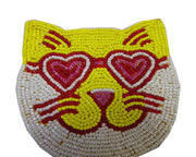 Cat Shape Beaded Coaster placemat