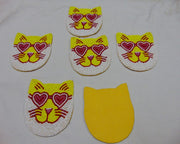 Cat Shape Beaded Coaster placemat