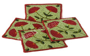 LEAF DESIGN BEADED COASTER