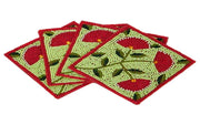 LEAF DESIGN BEADED COASTER