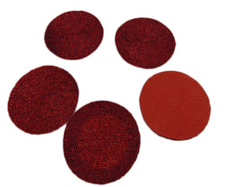 Embroidery Round Bead Coaster Placemat