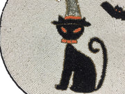 Cat Beaded Christmas table mat