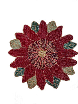 flower Handwork Beaded Table Runner