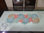 Handcrafted star design Beaded Table Runner