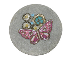 Butterfly Beaded Christmas table mat