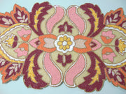 Flower Multicolour Beaded Glass Table Runner