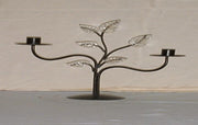 Leaf Design Wrought Iron Candle Stand