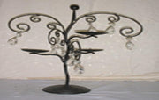 Metal Stand Glass Cup 3Votive Tealight Candle Holder