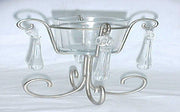 Transparent Glass metal stand Candle Holders