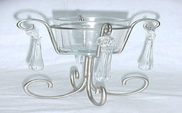 Transparent Glass metal stand Candle Holders