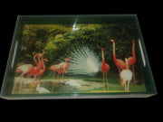 WOODEN TRAY ENAMEL HANSH & DUCK DESIGN
