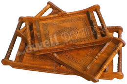 CUTTER WORK  DESIGN WOODEN SERVING TRAY