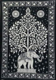 TREE ELEPHANT TAPESTRY WALL HANGING BEDDING