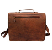 TWIN POCKET LEATHER MESSENGER BAG