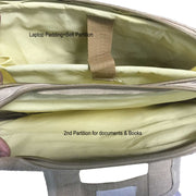 JUTE COTTON CANVAS LAP TOP BAG