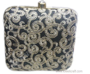 INDIAN TRADITIONAL EMBROIDERY CLUTCH BOX/BAG