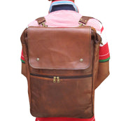 LEATHER VINTAGE LOOK HANDSOME BACKPACK