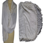 PLAIN PASHMINA  POM POM SCARF