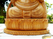 HINDU ELEPHANT LORD GANESHA WOOD SCULPTURE