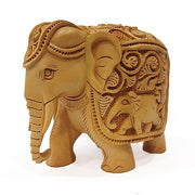 WOODEN ELEPHANT STATUE HUNTING WORK