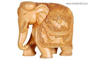 WOODEN ELEPHANT STATUE HUNTING WORK