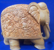WOODEN ELEPHANT STATUE HUNTING WORK