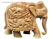 ELEPHANT WOOD CARVING HANDICRAFTS