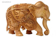WOODEN ELEPHANT STATUE HUNTING WORK
