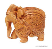 HAND CARVED WOODEN ELEPHANT