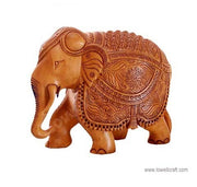 HAND CARVED WOODEN ELEPHANT