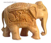 HAND CARVED WOODEN ELEPHANT