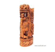 INDIAN ARTS WOODEN CARVED AMBARI ELEPHANT