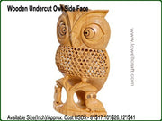 INDIAN HAND CARVED WOODEN OWL