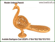 WOODEN PEACOCK (CARVED & UNDERCUT)