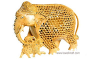 WOODEN CARVED ELEPHANT - UNDERCUT