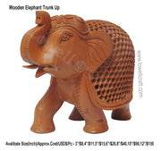 WOODEN CARVED ELEPHANT - UNDERCUT