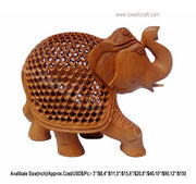 WOODEN CARVED ELEPHANT - UNDERCUT